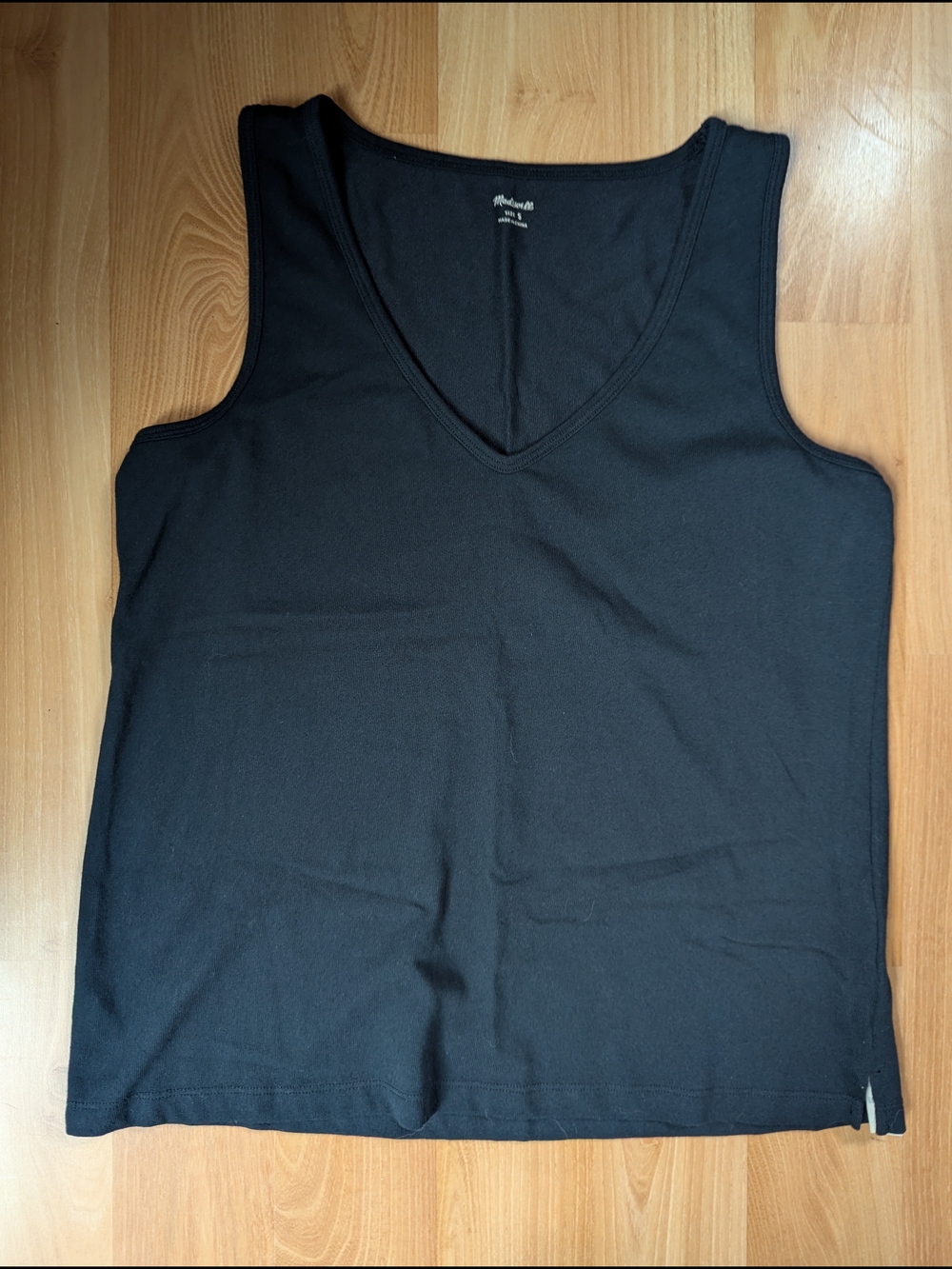 Madewell Black V-Neck Tank Top NWT Size S